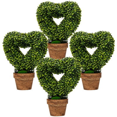 Lucktree 4 Pack Artificial Boxwood Topiary Trees - LucktreeUS