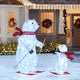 Lucktree 2-Piece Lighted Polar Bear Christmas Decorations