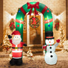 Lucktree 8 FT Christmas Inflatable Archway w/ Santa Claus & Snowman