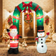 Lucktree 8 FT Christmas Inflatable Archway w/ Santa Claus & Snowman