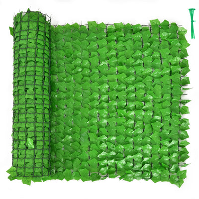 Lucktree 118" x 39.4" Artificial Hedges Fence Faux Ivy Vine Greenery Wall