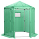Lucktree 7 x 6 x 7.5 FT Greenhouse, Large Hexagonal Walk in Greenhouse Outdoor with Heavy-Duty Metal Frame