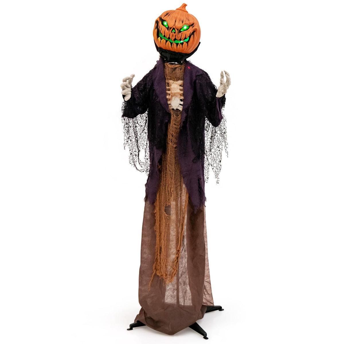 Lucktree 5.6FT Halloween Animated Standing Pumpkin Scarecrow
