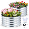 Lucktree 2 Pack Round Galvanized Raised Garden Bed Kit (2x2x1 FT)