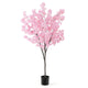 Lucktree 6.5FT Artificial Cherry Blossom Tree, Pink Fake Flower Tree, Faux Floral Plant Blooming Tree in Cement Pot