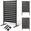 Lucktree 37" W x 61" H Outdoor Privacy Fence Screen with Ground Stakes & Base Feet (1/2)