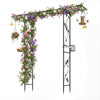 Lucktree 84'' Garden Arbor with Bird Feeding Station