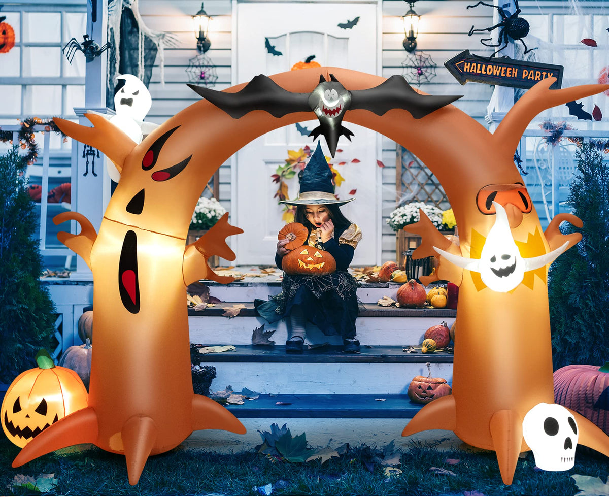 Lucktree Halloween Decorations, Halloween Inflatable Ghost With Led Lights