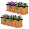 Lucktree Outdoor Raised Garden Bed Set of 1/2 (40” x 13” x 12”)