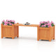 Lucktree Outdoor Bench with Raised Garden Beds (42"x11"x11.5")