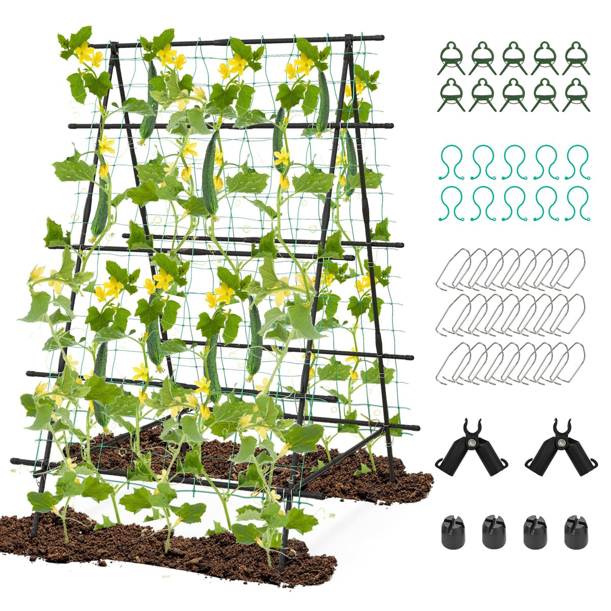 Lucktree Cucumber Trellis, Trellis for Climbing Plants Outdoor