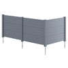Lucktree No-Dig Air Conditioner Fence with Metal Stakes 48''W x 36''H
