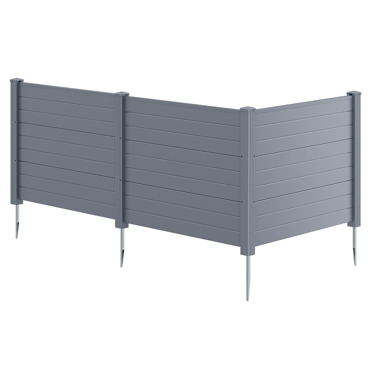 Lucktree No-Dig Air Conditioner Fence with Metal Stakes 48''W x 36''H