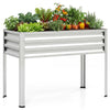 Lucktree 44" x 22" x 32" Metal Large Elevated Planter Box for Vegetable Flower Fruit Herb (1/2)