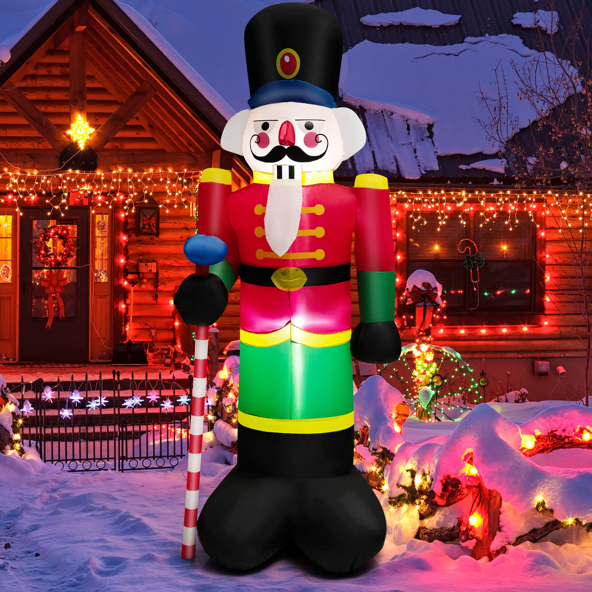 Lucktree 8FT Inflatable Nutcracker Soldier for Christmas