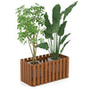 Lucktree Slat Style Planter Box Wood Raised Garden Bed for Growing Vegetables Flowers Herbs