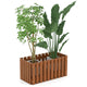 Lucktree Slat Style Planter Box Wood Raised Garden Bed for Growing Vegetables Flowers Herbs
