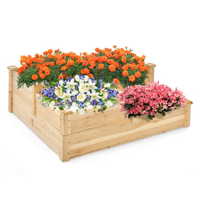 Lucktree Raised Garden Bed, Wood Planter Box for Vegetables Flowers Fruit Herb, Easy Assembly (42.5" Lx34.5 Wx14.5 H)