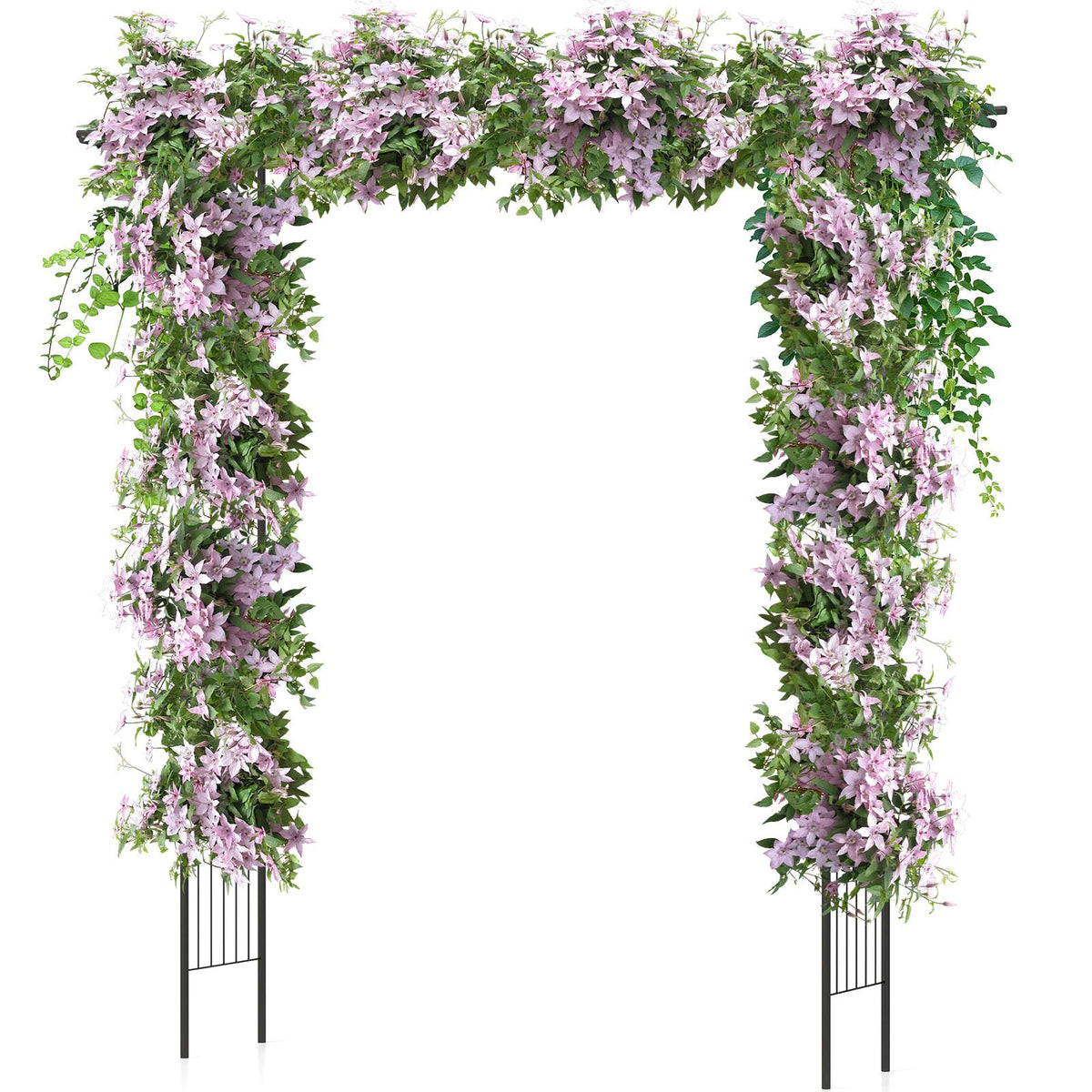 Lucktree Garden Arch Trellis - 81''H x 81''W Metal Garden Arbor