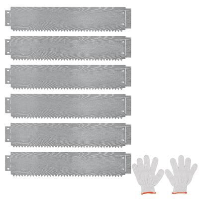 Lucktree 6 Pack Galvanized Steel Landscape Edging