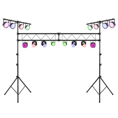 Lucktree DJ Light Stand, 14FT Lighting Truss System with 32 Lights Hold 220LBS Capacity