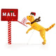 Lucktree 3.5 FT Lighted Dachshund Climbing Mailbox, Pre-Lit Christmas Holiday Decoration