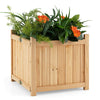 Lucktree 15” Planter Raised Garden Bed - Wooden Planting Box, Outdoor Folding Square Planter