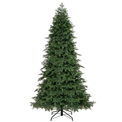 Lucktree 7.5ft Artificial Christmas Tree, Unlit Green Hinged Xmas Full Tree with 1019 Lush Branch Tips