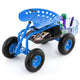 Lucktree Garden Cart, 4-Wheel Gardening Workseat with Storage Basket