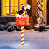 Lucktree 4.8 FT Christmas Lighted Penguin on Mailbox