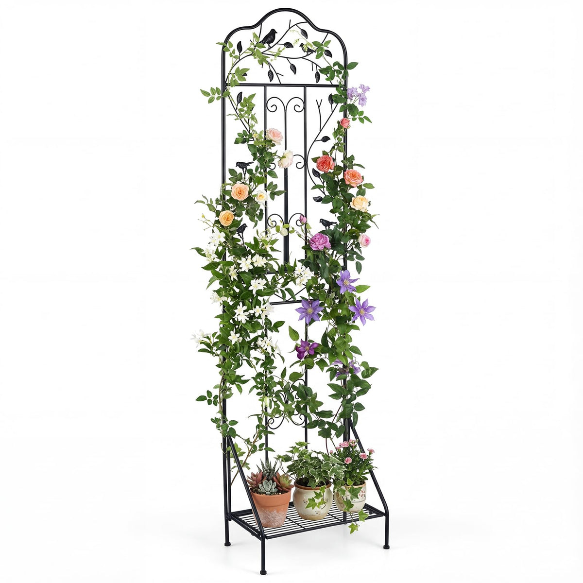 Lucktree Metal Garden Trellis for Climbing Plants