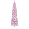 6 FT Pink Flocked Pre-Lit Pencil Christmas Tree with 392 Branch Tips