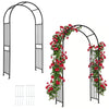 Lucktree 86'' Heavy Duty Steel Pergola Arch with Ground Stakes for Climbing Plants