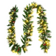 Lucktree 9FT Pre-lit Christmas Garland, Artificial Christmas Pine Rattan w/Timer - LucktreeUS