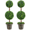 Artificial Boxwood Topiary Tree, set of 2