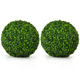 Lucktree 2 PCS 15.7 Inch Artificial Boxwood Topiary Balls - LucktreeUS