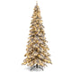 Lucktree 9 FT Pre-Lit Snow Flocked Drooping Christmas Tree with Quick Power Connectors