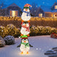Lighted Penguins Decoration with Warm White Lights and Cute Hats