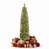 5ft/6ft/7ft/8ft/9ft/ Pre-Lit Pencil Christmas Tree, Slim Artificial Xmas Tree