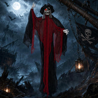 9.4 FT Animated Halloween Hanging Pirate with Glowing Eyes