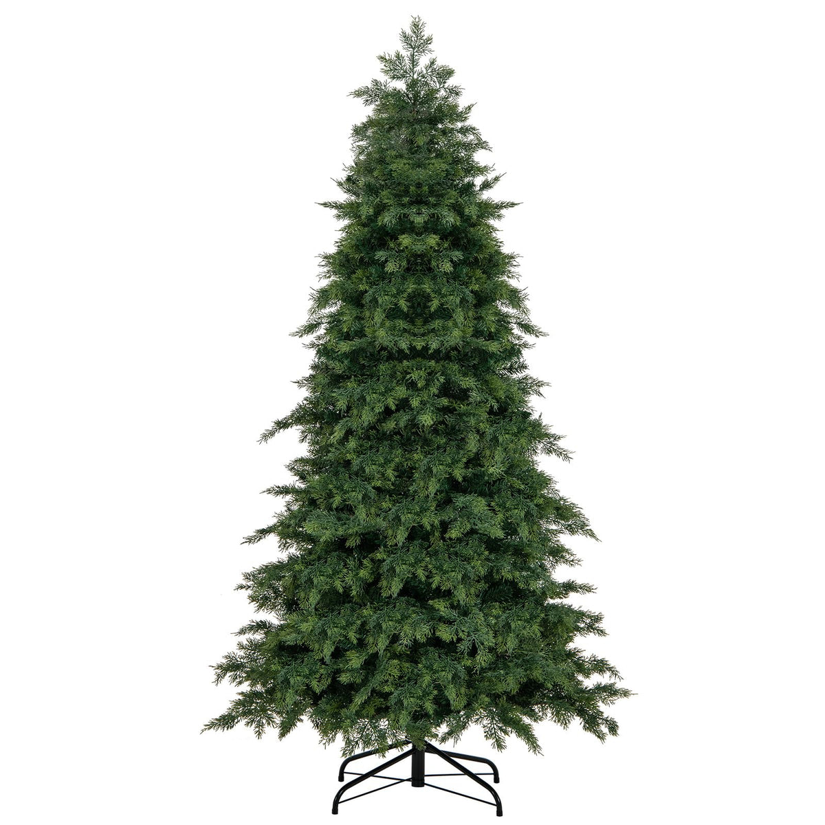 Lucktree 6ft Artificial Christmas Tree, Unlit Green Hinged Xmas Full Tree with 721 Lush Branch Tips