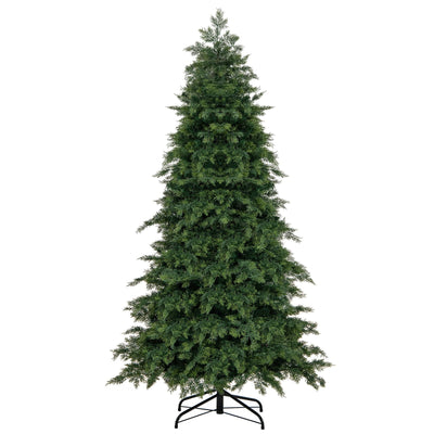 Lucktree 6ft Artificial Christmas Tree, Unlit Green Hinged Xmas Full Tree with 721 Lush Branch Tips