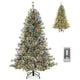 Lucktree 6ft / 7.5ft / 9ft Pre-Lit Artificial Christmas Tree with 360° Quick Power Connector
