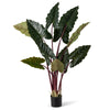 Lucktree 63" Tall Fake Pre-Potted Plant w/ 11 Faux Leaves & Bendable Stems