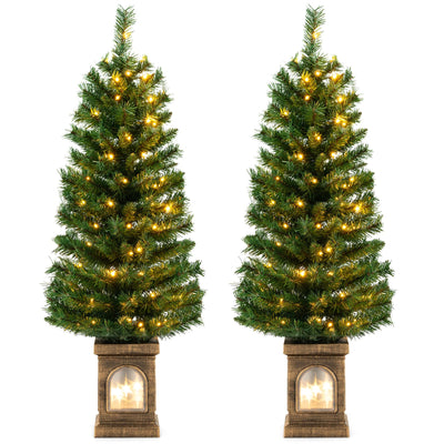 Lucktree 4ft Pre-Lit Christmas Tree for Entrances