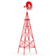 Lucktree 8.3FT Windmill Yard Garden Metal Ornamental Wind Mill Weather Vane Weather Resistant