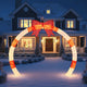 Lucktree 10.4 Feet Christmas Archway with Large Bow and LED Lights