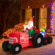 Lucktree 9 FT Christmas Inflatable Santa Claus on Truck with Gift Boxes, with Built-in LED Lights & Waterproof Fan