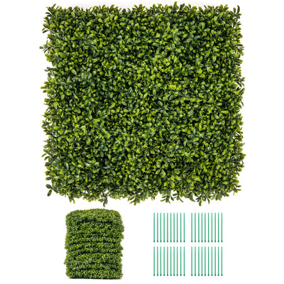 Lucktree 20" x 20" Artificial Boxwood Panels 12PCS, 33.3 Sq.ft Garden Privacy Fence Screen (Boxwood)