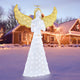 Lucktree 5 FT Christmas Pre-Lit Angel, Yard Lighted-up Festive Angel w/Halo
